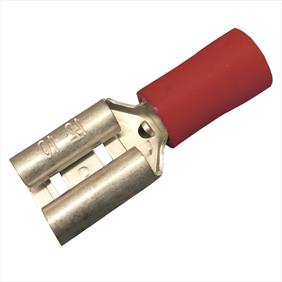 Red push on metal terminal