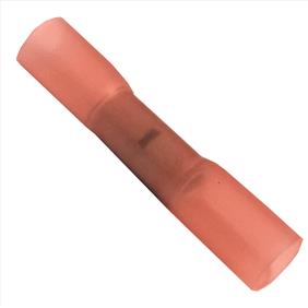 Red plastic heat shrink connector