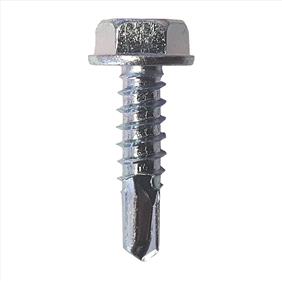 Metal self drilling screw with hexagonal head