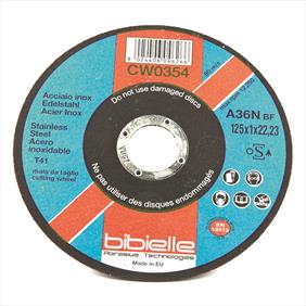 Extra Thin Inox Cut Disc with blue and red design and the Bibielle logo at the bottom