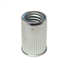 Splined threaded insert zinc plated steel