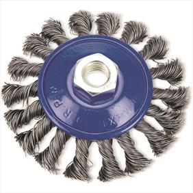 Blue casing twist knot bevel wire brush