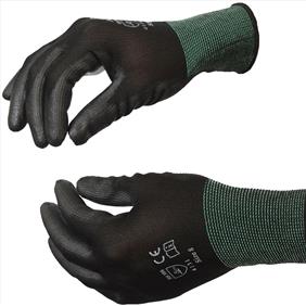 Black PU coated gloves