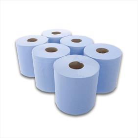 6 rolls of blue paper roll